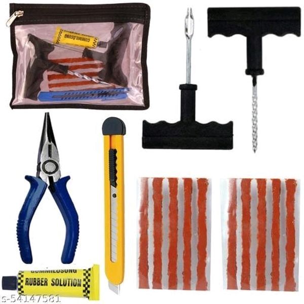 Portable Tubeless Tyre Puncture Repair Kit Bike Bicycle Tire