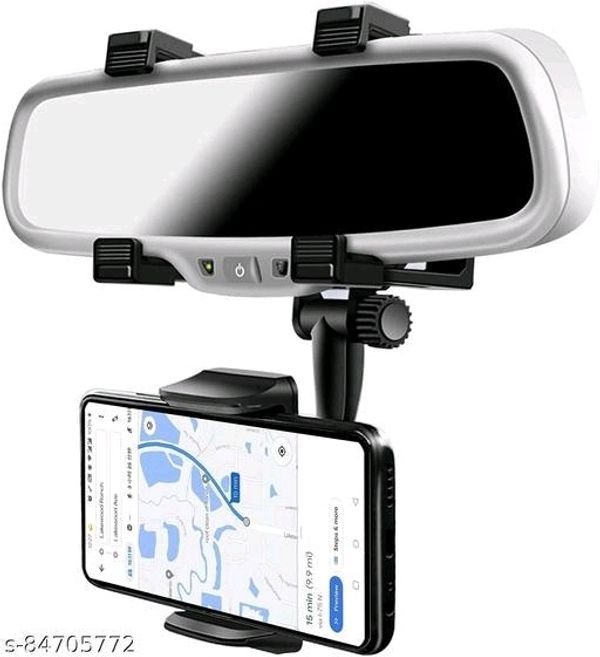 Casewilla Car Rear View Mirror Mount Stand - Anti Shake Fall Prevention, 360  Degree Rotation, with Anti-Vibration Pads