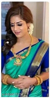 Plain cotton silk saree