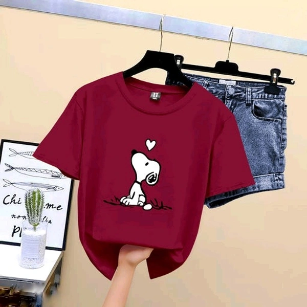 Trendy Ravishing Women's Cotton Tshirt  - S