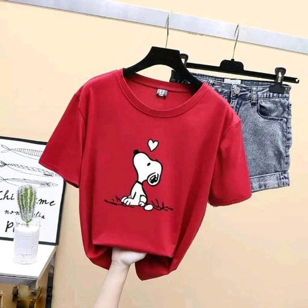 Trendy Ravishing Women's Cotton Tshirt  - S