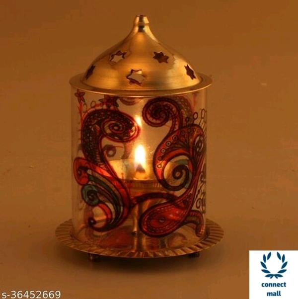 Diya Lamp - Pack of 1 - 10cm, Brass