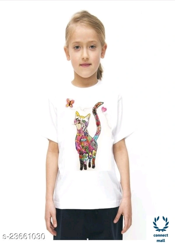 Causal Elegant  Girls Top - 4-5, 5-6, 6-7, 7-8, 8-9, -9-10, 10-11 Yrs, White, Polyester 
