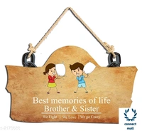 Wodden Wall Hanging - 30 cm×18 cmx3 cm, 7 Different Colour, Wood