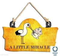 Wodden Wall Hanging - 30 cm×18 cmx3 cm, 7 Different Colour, Wood