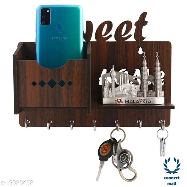  Classy Wall Hook - 14cm× 25.5 cm × 10 cm, Brown, Wooden