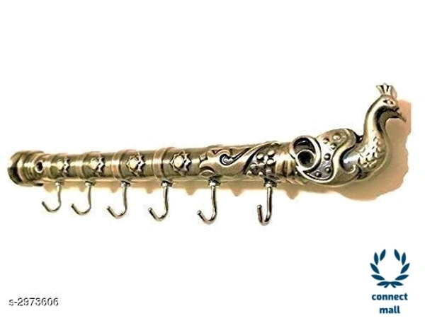 Trendy Key Holder - (L×B×H)23cm ×5cm×1cm, Black, Metal