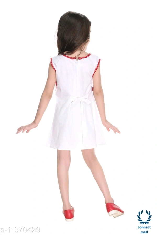 Fancy Frocks - 2-3 yrs, White & Red, Cotton