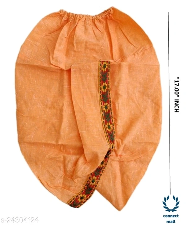 ladoo Gopal dress - 3-4 yrs, Orange, Cotton