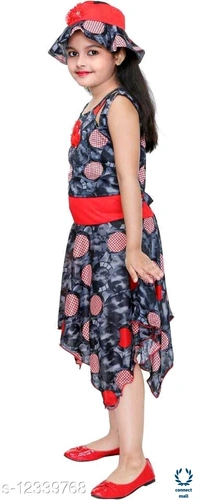 Long Cotton frock - 8-9yrs, Black, Cotton Blend