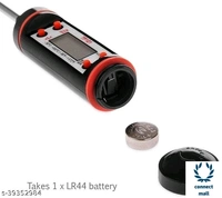 Kitchen Thermometer - 4cm × 2cm × 8 cm, Black, Staliniens steel