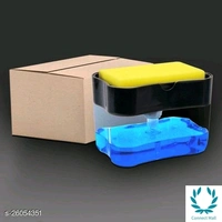 2 in 1 Vim Liquid Dispanser with Free Sponge - Few Drop Dispense liquid   - Free, Plastic