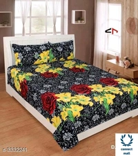 Graceful Bedsheet - 90cm × 90 cm, Red, Poly Cotton 