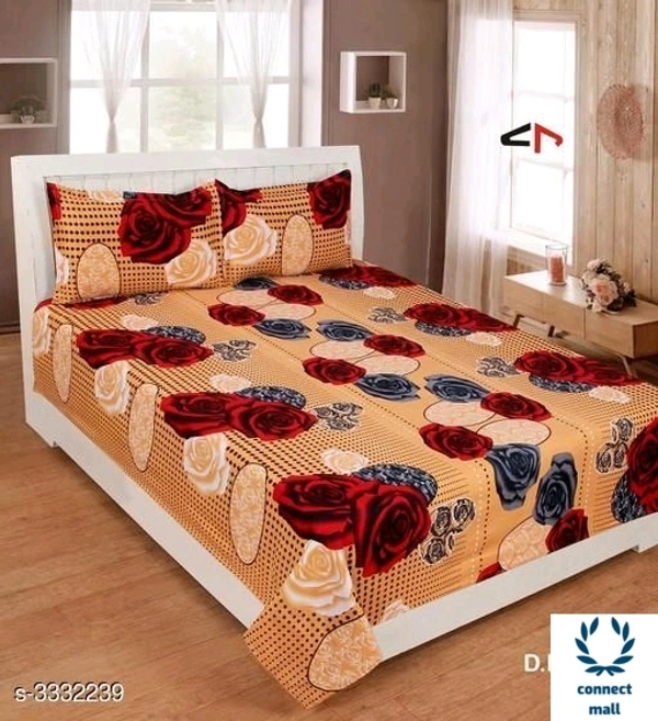 Graceful Bedsheet - 90cm × 90 cm, Red, Poly Cotton 