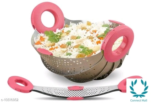 Foldable Colander Drainer Basket - plastic