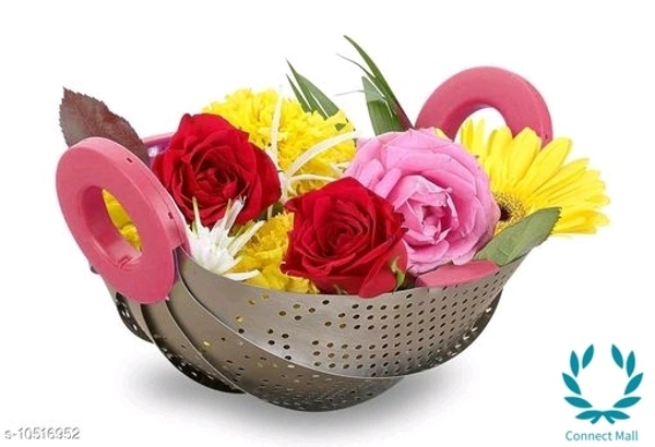 Foldable Colander Drainer Basket - plastic