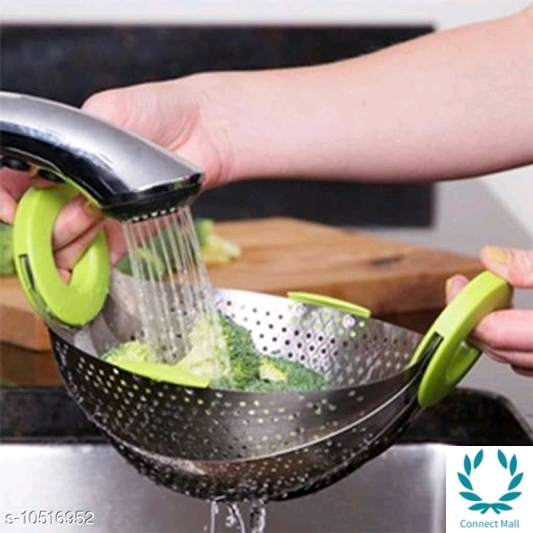 Foldable Colander Drainer Basket - plastic