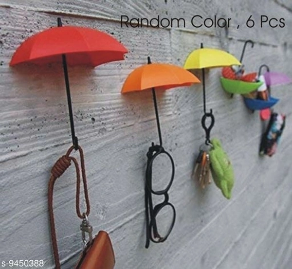 Umbrella Shape Key Holder - 6 Pcs