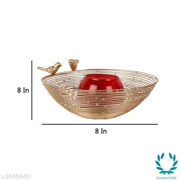 Bird Tealight Holder/ Fruits Platter - Pack Of 2