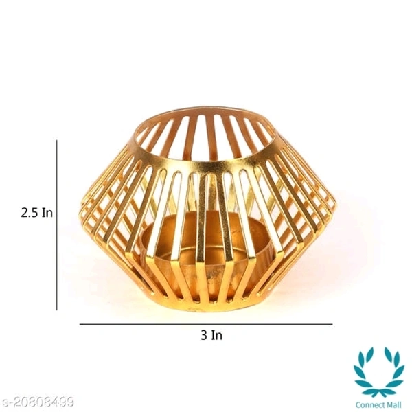 Small Plating Tealight Holder Pack Of 2