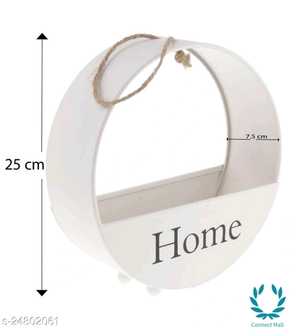 Dedoot Wall Mounted Flower Basket - Pack Of 2 - White, 1 pc