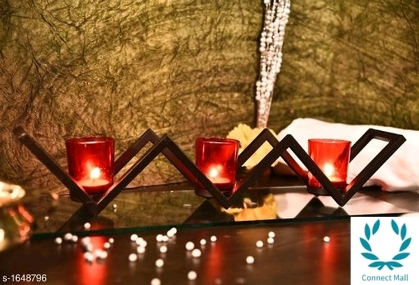  Tealight Holder With Red Glass