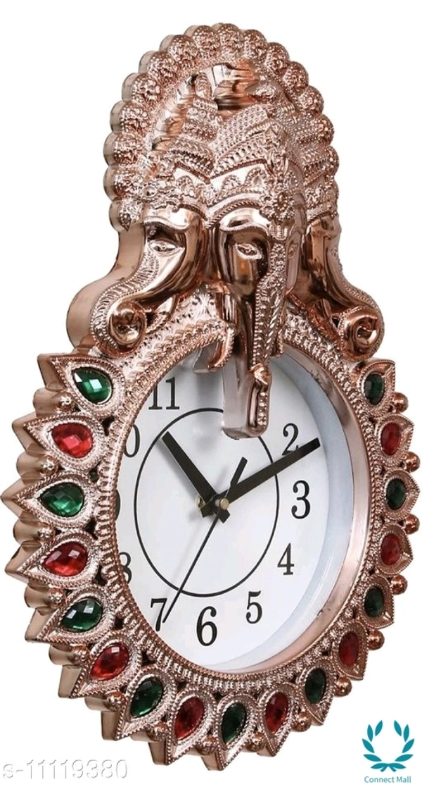 Designer Analog Wall Clock - Golden