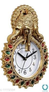 Designer Analog Wall Clock - Golden