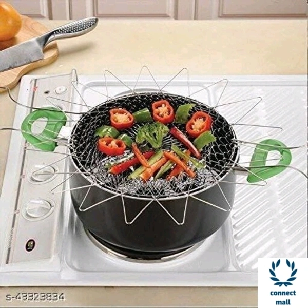 Modern deep fry drainer - steel, Steel