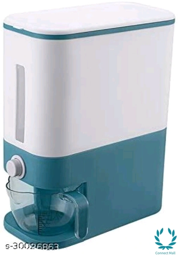 Rice Storage Container 10kg Gray Colour  - 10kg, Blue, 1 Pc