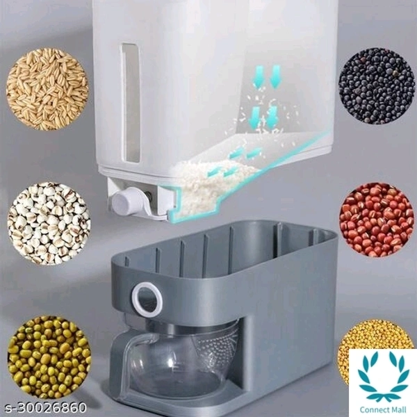 Rice Storage Container 10kg Gray Colour  - 10kg, Blue, 1 Pc