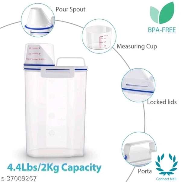 Essential Jar & Containers - 2Kg Capacity  - 2Kg, Plastic , 1 Pc