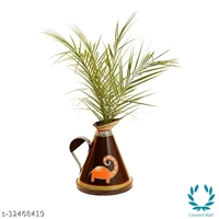 Jolly Elephant Oil Jar in Metal (11x10x12) - Metal, Pot