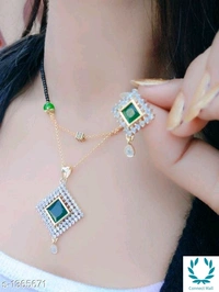 Alluring Alloy Mugalshutra - Green