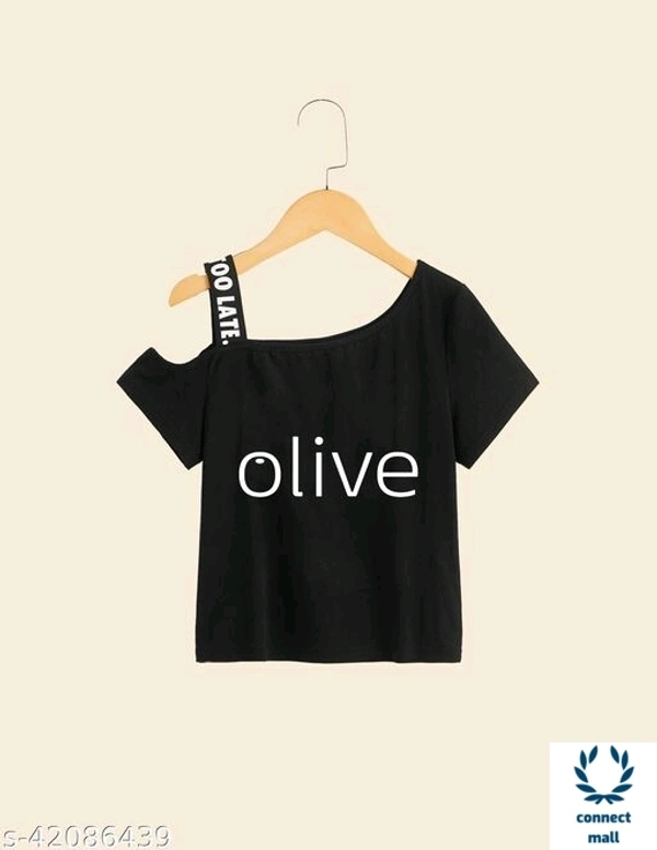 Girls Top - Black, Cotton, 4-5 Yrs