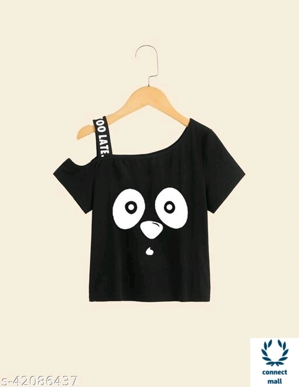 Girls Top - Black, Cotton, 6-7 Yrs