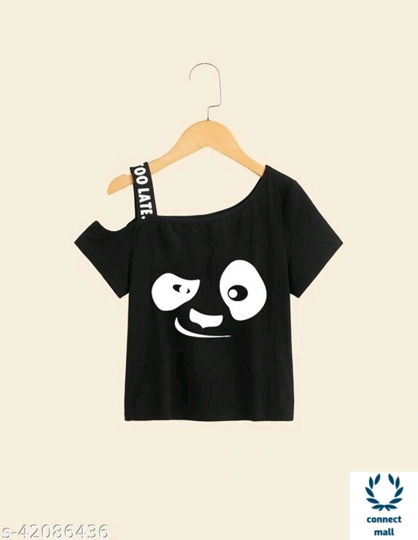 Girls Top - Black, Cotton, 6-7 Yrs