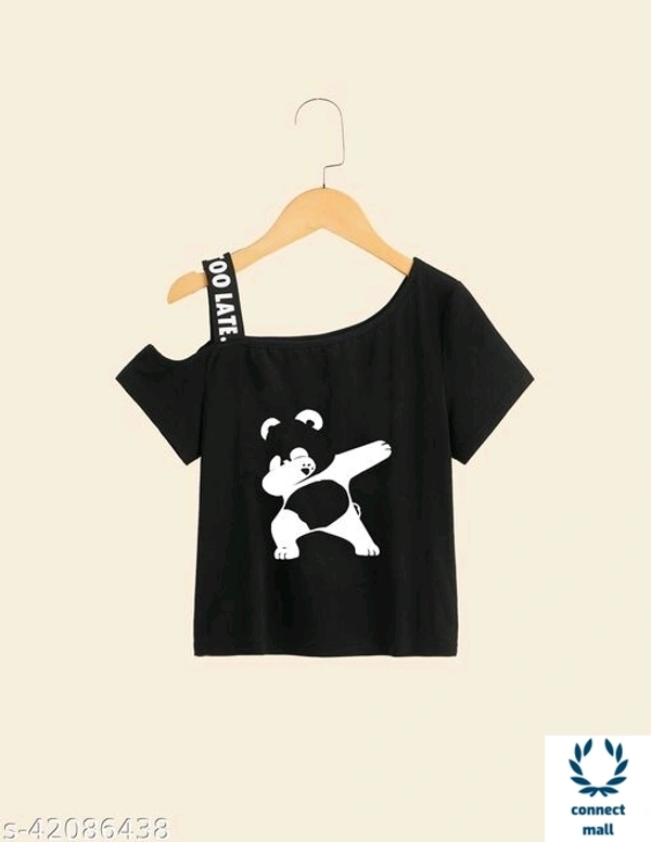 Girls Top - Black, Cotton, 6-7 Yrs