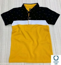 Boys T.Shirt - 2-3 Yrs, Black  &  Yellow, Cotton