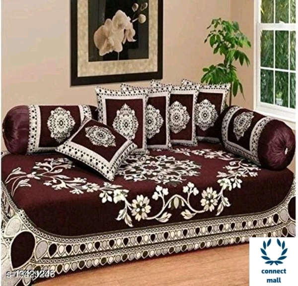 Faishnoable Deewan Set - Marron, Velvet