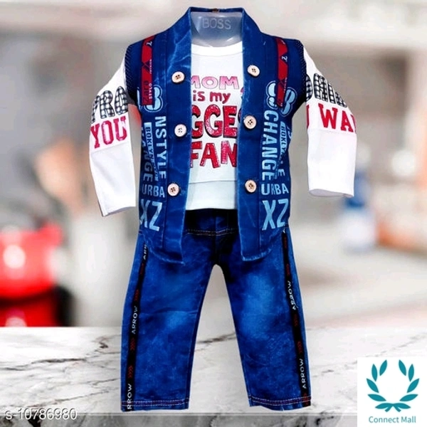 Kids Denim Set With Jackets  - 6 - 9 Months