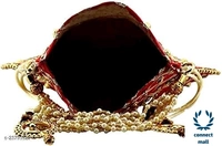 Women's Rajasthani Potli - Red, fabric , (L×H×W)1cm×24cm×23cm