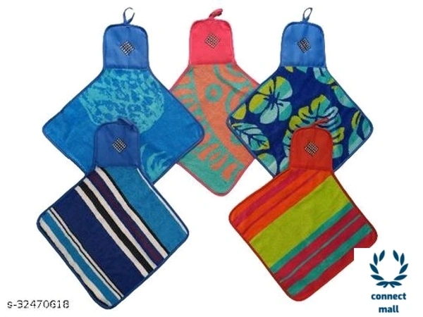 Handy Hand Washbasin Towel set  - Multicolor , Velvet