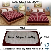 Cotton Mattress Protector Queen Size - Cotton, Blue, Queen size