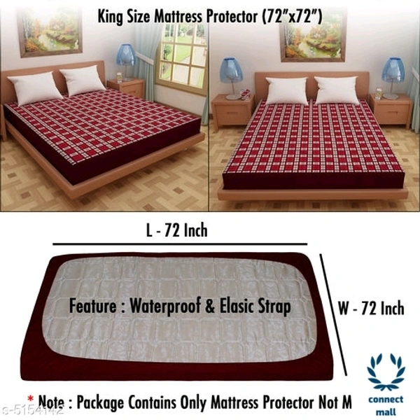 Cotton Mattress Protector Queen Size - Cotton, Blue, Queen size