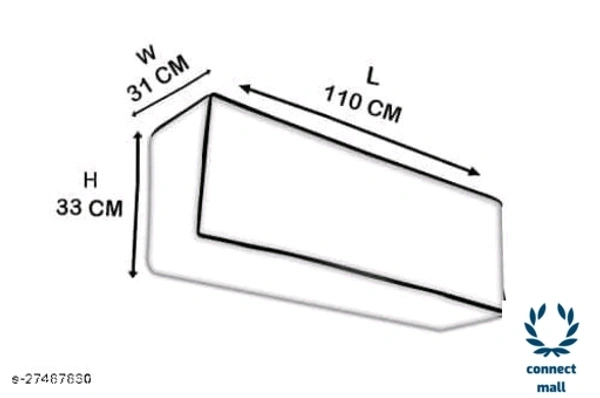 Alluring Ac Cover 1.5 ton - White, PVC, 1.5 ton  (W×H×D)111.76cm×30.48cm×22.86cm