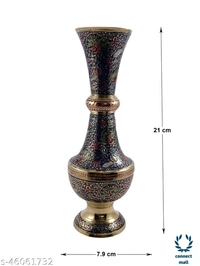 Antique  Mmughal Design Vase - (L×B×H)8cm×8cm×21cm, Metal