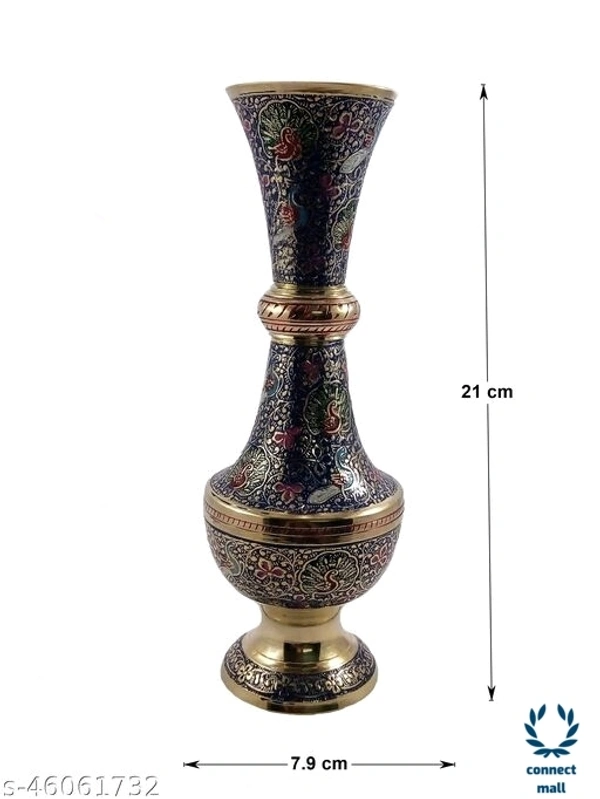 Antique  Mmughal Design Vase - (L×B×H)8cm×8cm×21cm, Metal