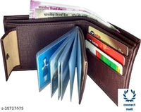 Trendy stylish men wallet - Brown, Synthetic, 4cmx4cm
