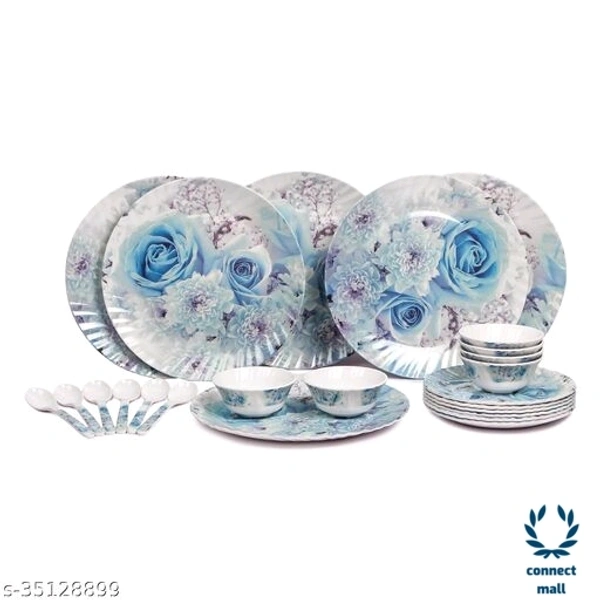 Unique Design Dinnerware - White& Blue, Melamine, 20cm×18.5cm×12 cm